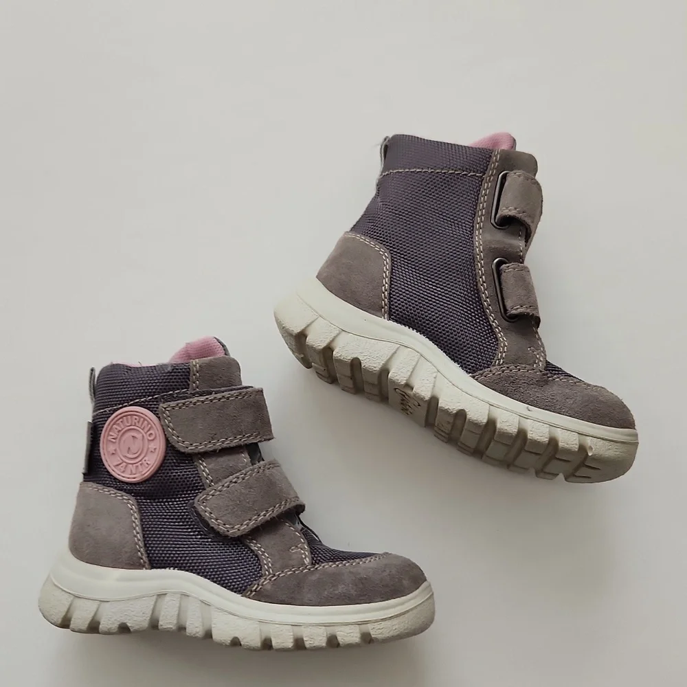 Naturino Kids Boots - Pink and Gray